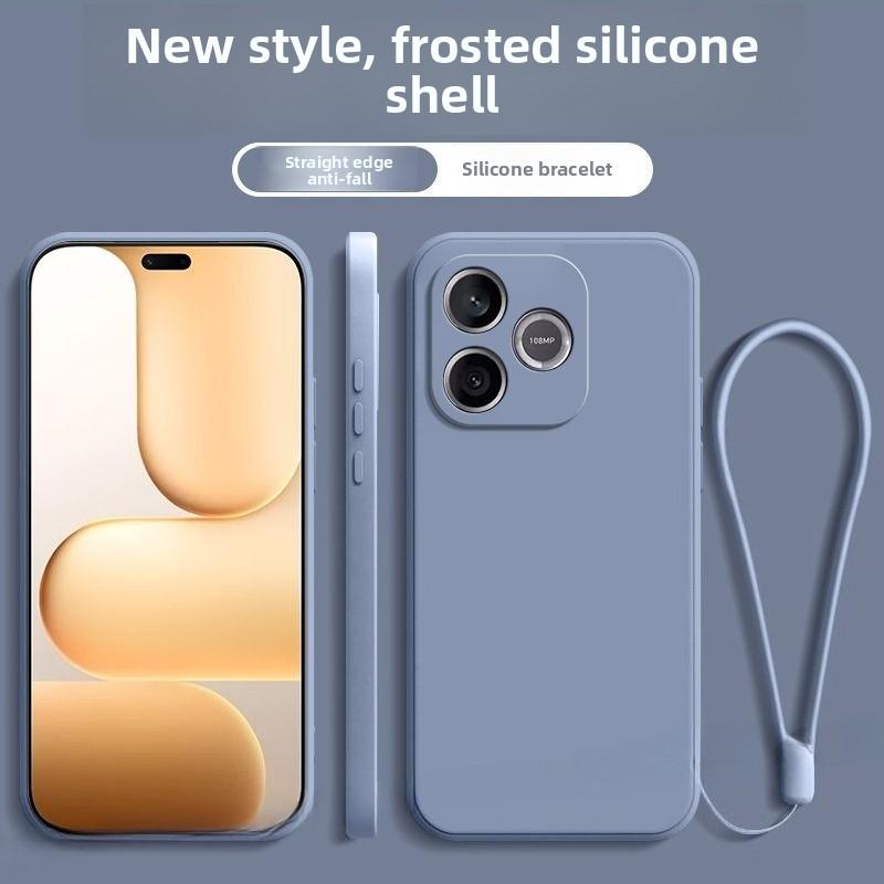 Роскошный чехол из жидкого силикона с ощущением кожи для Honor 600 Lite 400 Pro Magic 8 Pro 7 X8D X9 A/B/C/D с ремешком, противоударная защитная крышка