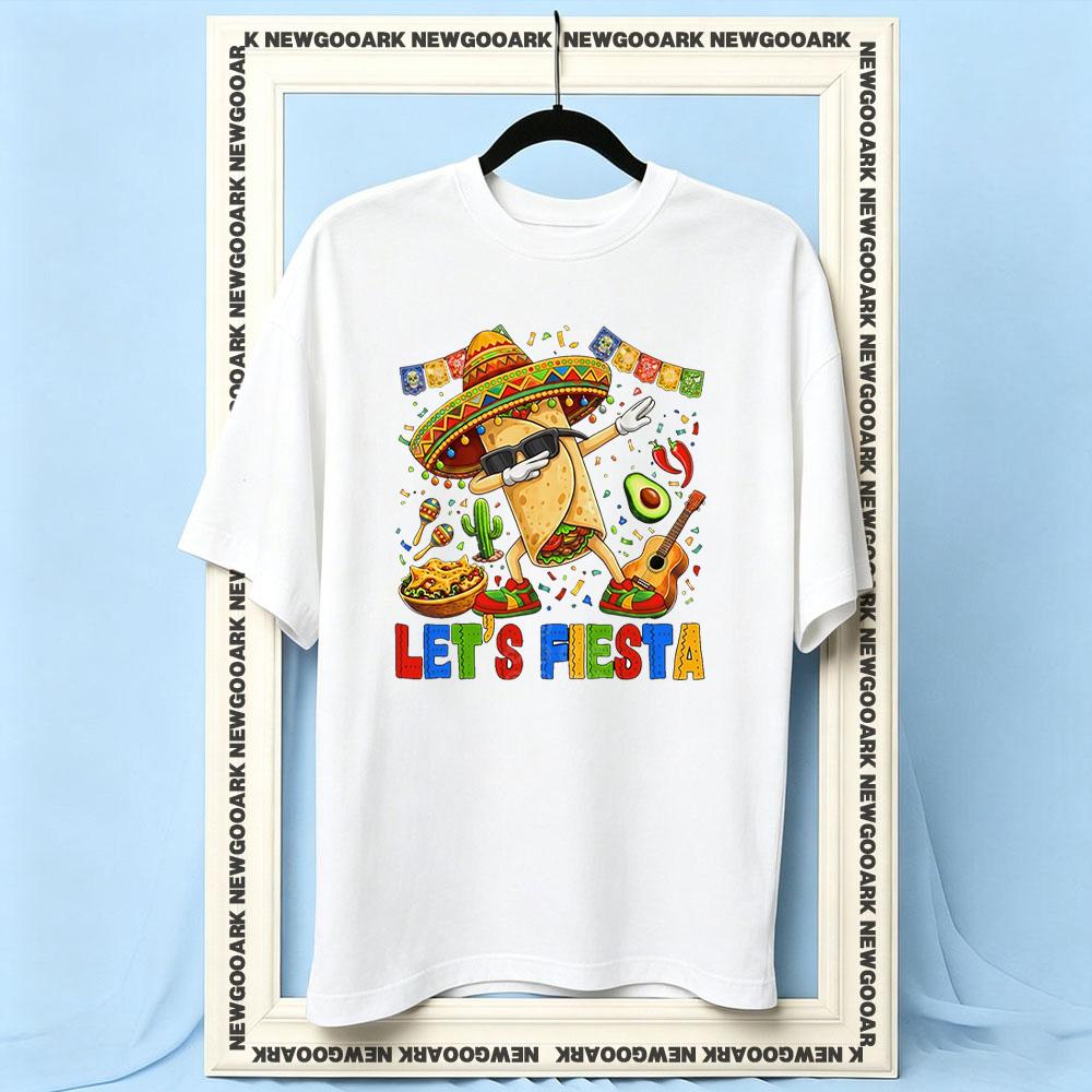 Lets Fiesta Cinco De Mayo Sombrero San Antonio Cinco de Drinko tshirt Women Unisex Casual cotton printed t shirts Adult Oneck