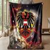 Austria Football Printed Flannel Blanket Skin Friendly Warm Decorative Throw for Indoor Couch Bed Daily Use
