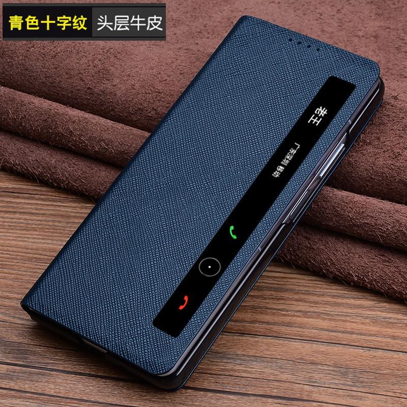 Premium Genuine Leather Flip Case Mate X2 Foldable Phone Crocodile Weave Texture Options