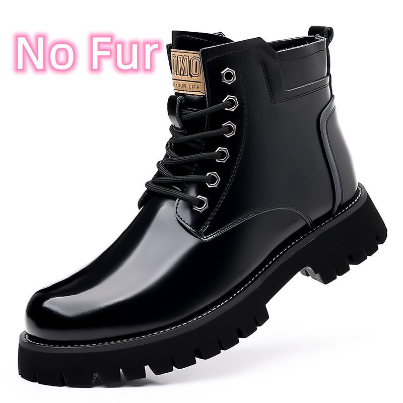 Мужская обувь, модные кожаные мужские высокие ботинки, на шнуровке, мотоциклетные ботинки, мужские уличные ботинки с толстой подошвой и круглым носком, стильные ботильоны