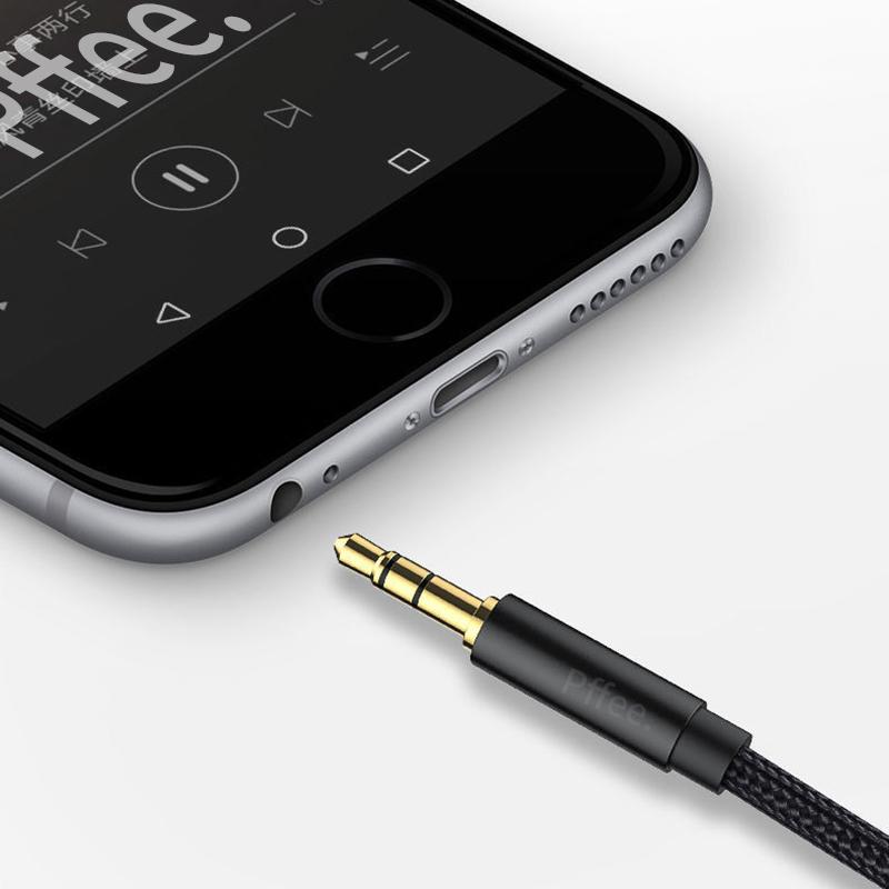 Pffee 24 К позолоченный стереозвук аудио кабель между мужчинами 3,5 мм разъем Aux кабель автомобильная гарнитура динамик плеер Aux шнур