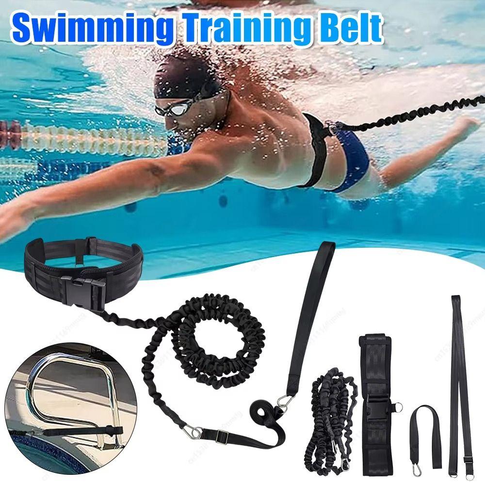 Эластичные ленты Тренировочный пояс для плавания Тренировочный поводок Тренажер для плавания в бассейне Спортивное оборудование