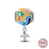 Newest Charm Bead Air Balloon Colorful Copper Love Family Dangle Fit Necklace Bracelet Diy Jewelry