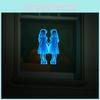 Halloween Glow Night Wall Sticker With Girl Holding Hands For Living Decor Room