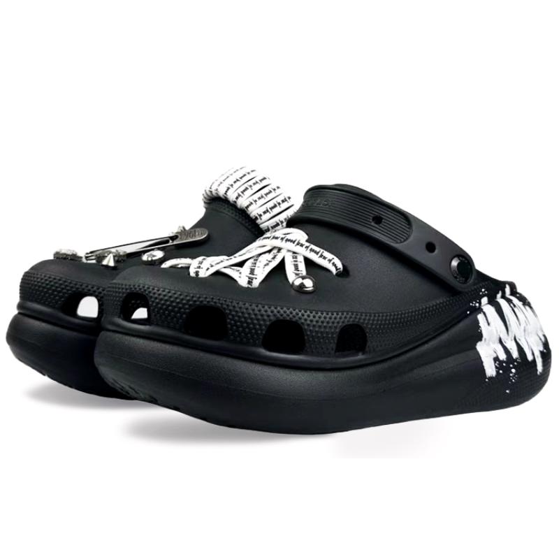 Crocs Crush Clog Pitch Genie Unlimited Players Clogs Unisex Black White