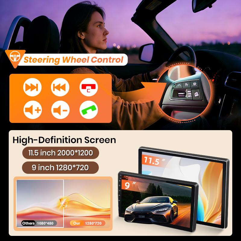 AWESAFE Wireless CarPlay Android Auto Radio For Mercedes Benz Smart 453 Fortwo 2014-2020 Car Intelligent Systems RDS GPS FM BT