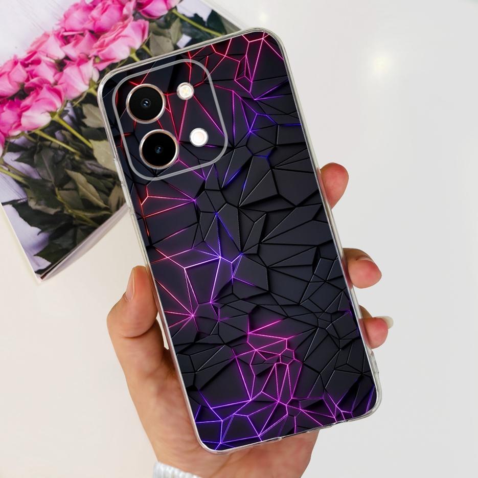 Для Vivo Y28 4G Чехол V2352 Милый Кот Панда Расписная Крышка Мягкий Силиконовый Чехол для Телефона Для Vivo Y28 Y 28 VivoY28 4G Funda 6.68'' Coque