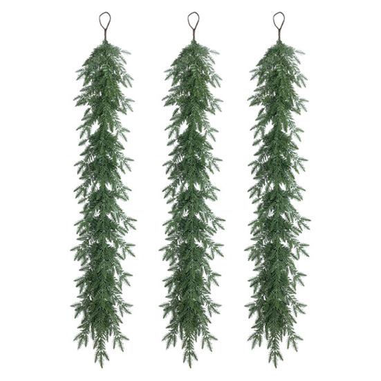1/2/3 шт. 120 см искусственная гирлянда из сосновых иголок реалистичная подвесная искусственная зеленая гирлянда для дома и улицы зеленая лоза рождественское украшение для крыльца