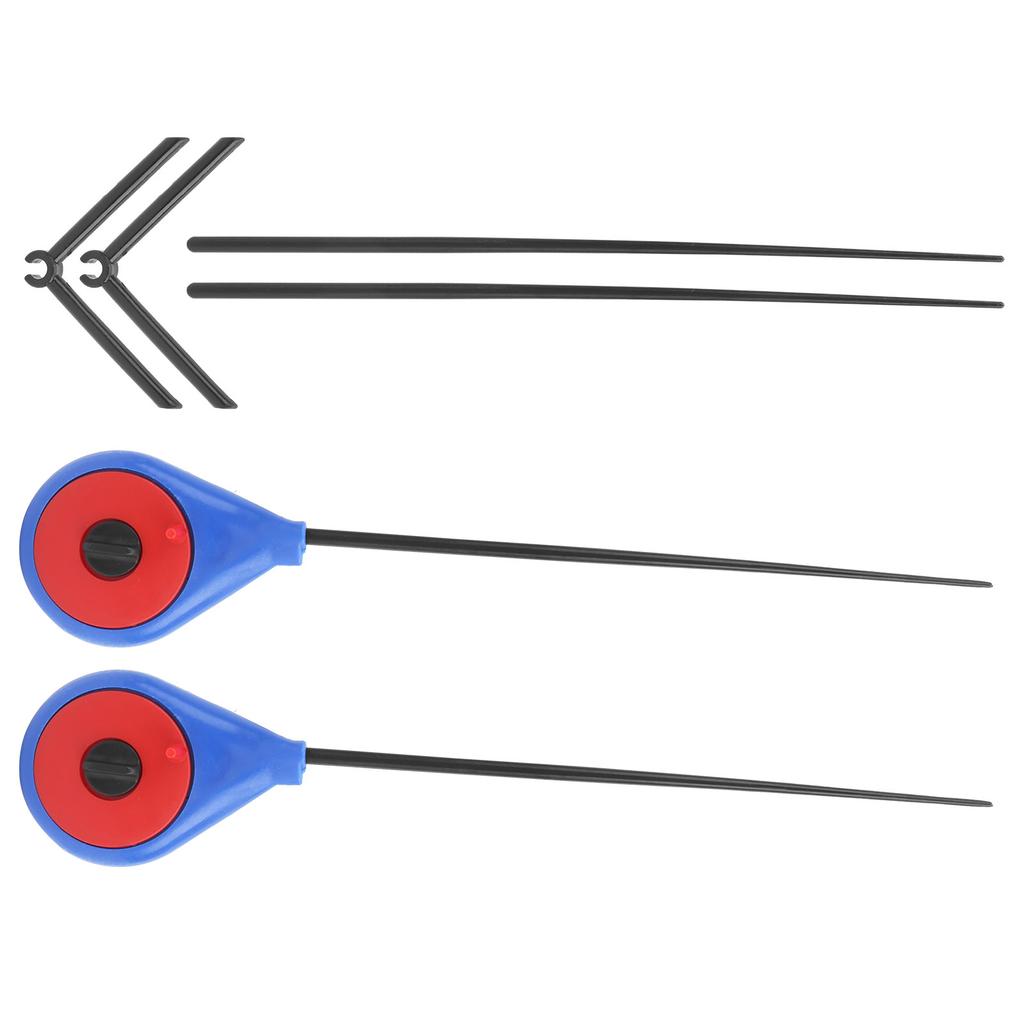 2 шт. Зимняя портативная мини-удочка для подледной рыбалки, простая удочка, набор аксессуаров для устройства, синий