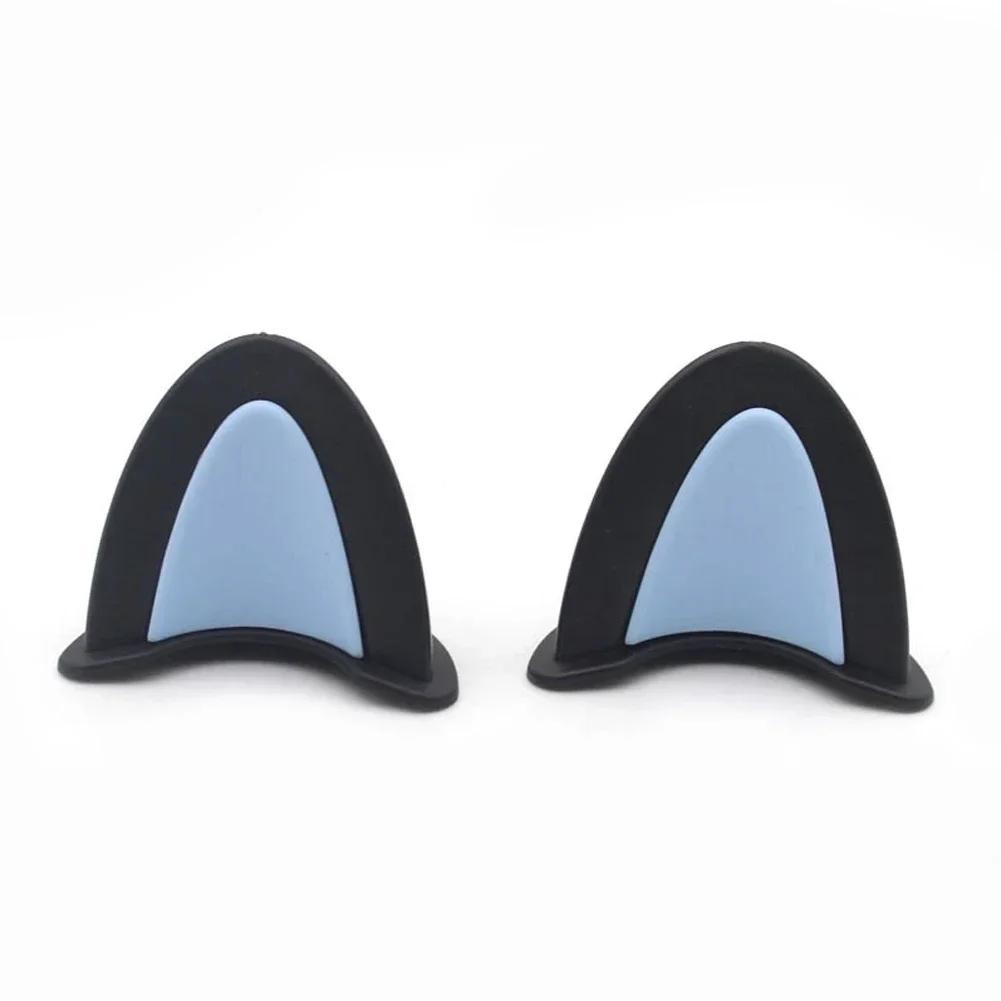 2 шт. Милые кошачьи ушки на мотоциклетный шлем, наклейки для электромобиля, мотокросса, стиль вождения, универсальные аксессуары для украшения шлема