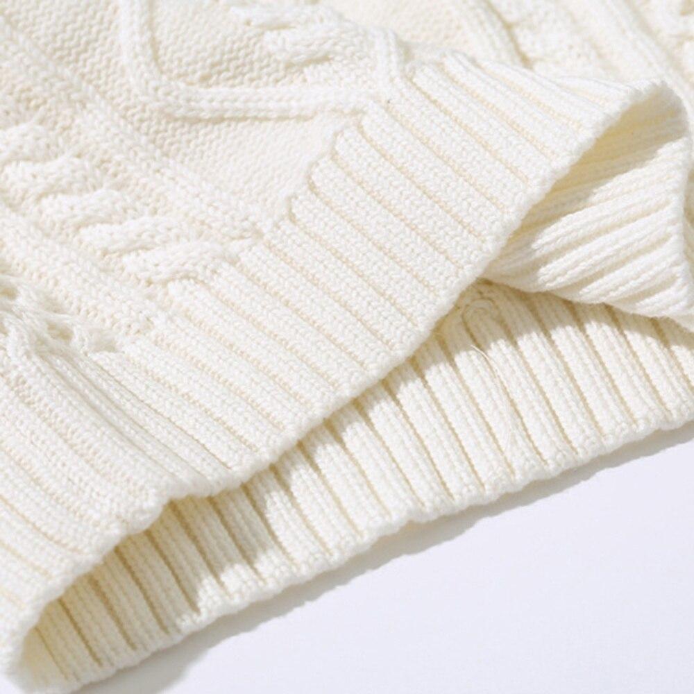 Autumn Winter Baby Knit Sweater Vest Kids Boys Pullover V-Neck Sweater Toddler Girl Casual Outerwear