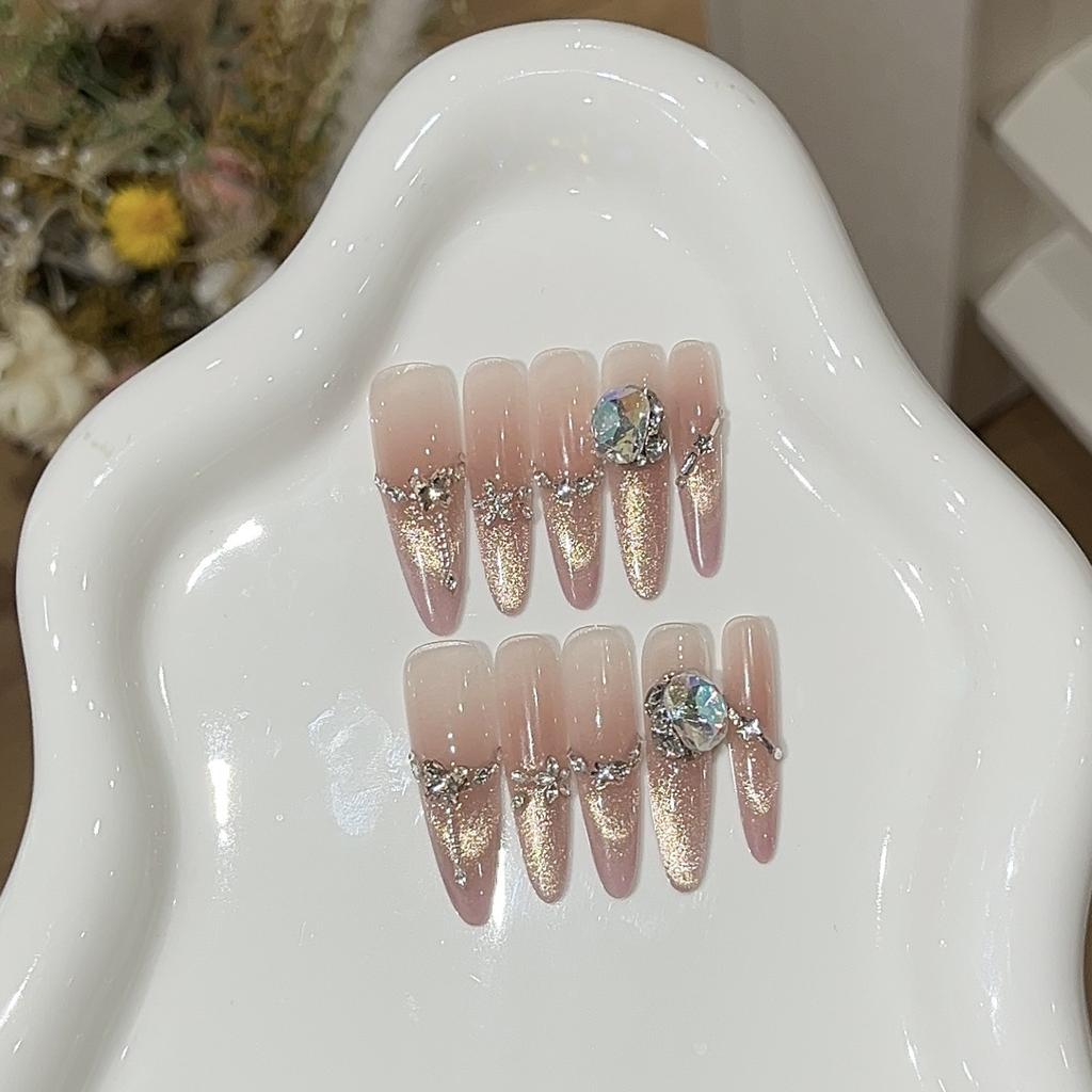 Весенний нежный стиль, белый и сверкающий, кошачий глаз, темперамент, дизайн, чувство, сломанный бриллиант, броня