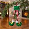Santa Claus Leg Decoration Christmas Elf Legs, Legs Hanging Ornaments, Plush Stuffed Xmas Car Pendant, Gift for Lovers Fun Holiday Decor Mirror, Door