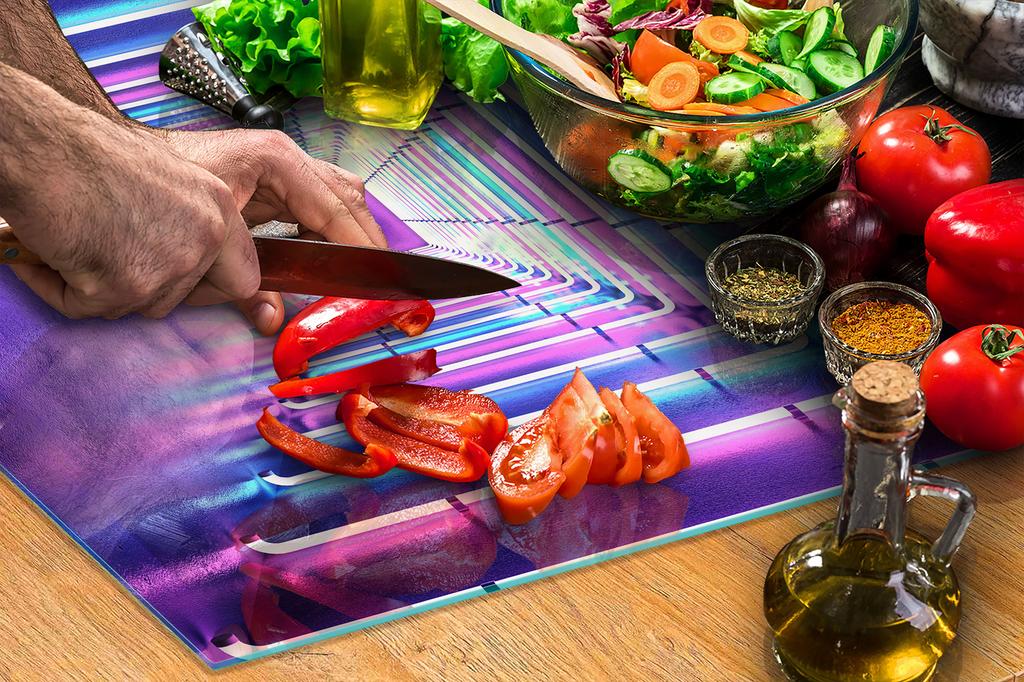 Glass protective plate for the stove 70x52 Droga