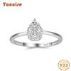 Tancise Classic стерлингового серебра 925 пробы кольцо с цирконом женские ювелирные изделия свадебное обещание вечерние подарок
