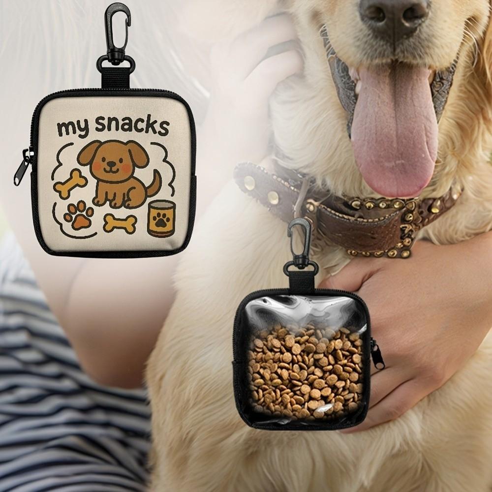 Transparent Window Dog Training Bag Portable Pet Snack Bag Dog Treat Pouch  Puppy Training