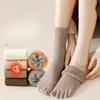 Женские носки с пятью пальцами на осень и зиму, утепленные флисом, теплые до середины икры, с защитой от запаха, носки с длинными пальцами и носки с разделителем для пальцев