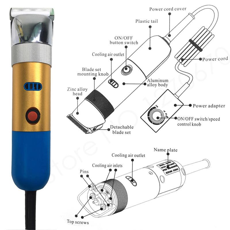 High Power 250W Dog Clipper Professional Electric Scissors Pet Trimmer Grooming Shaver Horse Mower Animal Hair Cutting Machine
