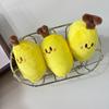Blushing Banana Plush Toy Keychain Cartoon Banana Soft Stuffed Doll Pendant Car Key Ring Backpack Bag Decor Kid Gift