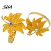Decorative Napkin Ring 5Pcs Rings, Maple Leaf Design Holders, Waterproof Elegant Rings Anti-Oxidation for Wedding Banquets And Restaurants Metal