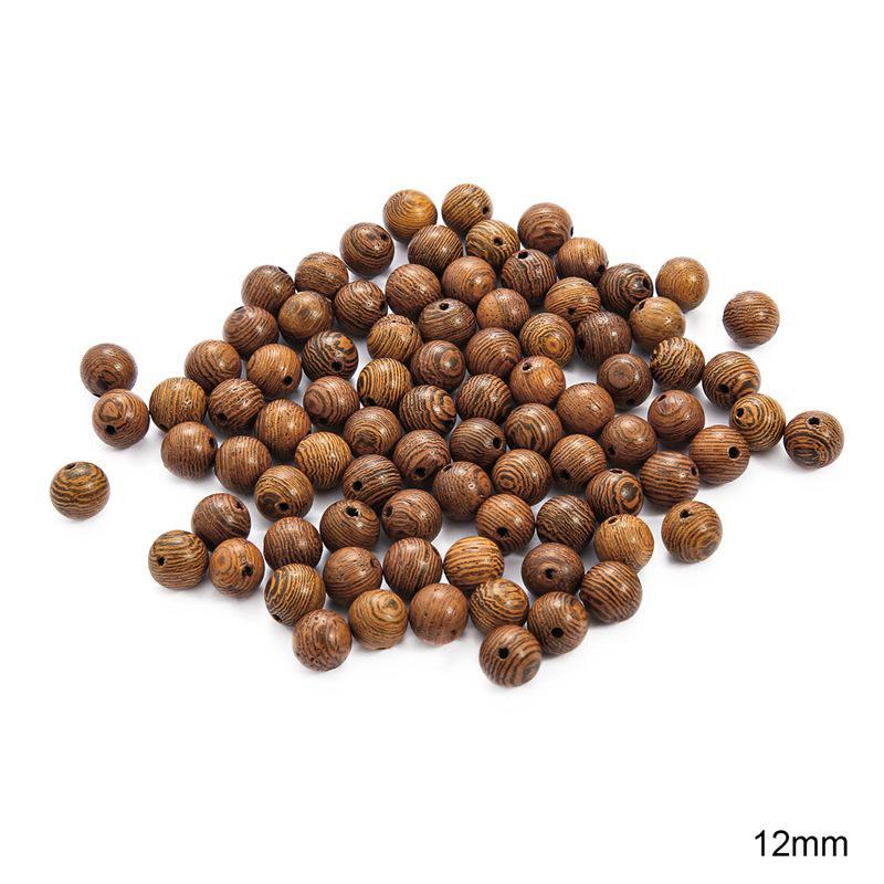 Natural Wooden Chicken Wing Beads: Round, Flower Engraved Beads for DIY Buddha Necklaces, Bracelets, and Woven Lanyards