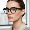 Cat Eye Shape Clear Glasses Vintage Trend Multi Color Optional Blue Light Blocking Glasses 3860
