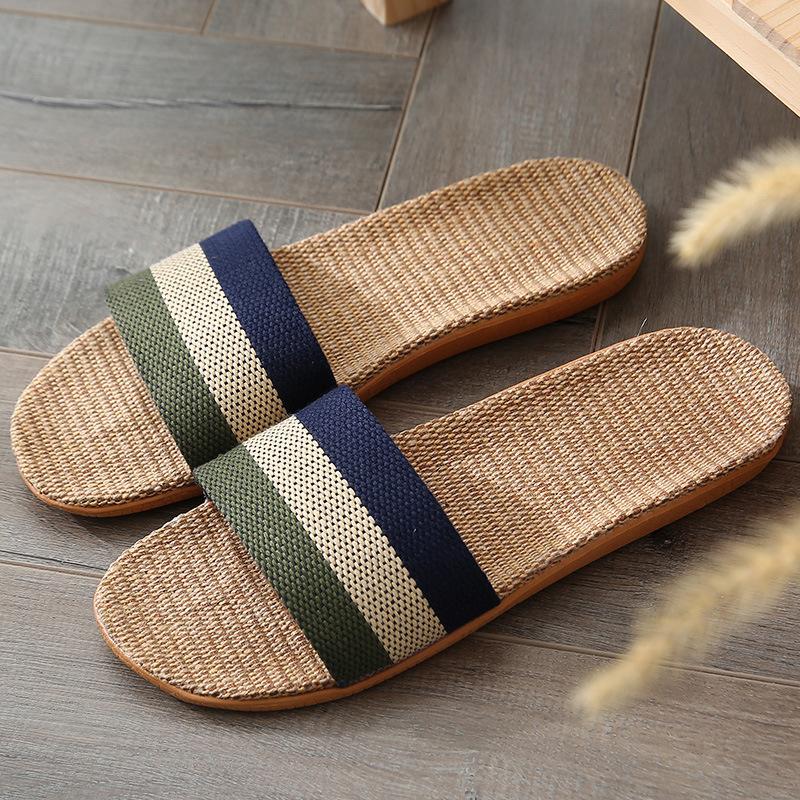 Льняные тапочки женские летние домашние парные толстые домашние мягкие тапочки на все сезоны мужские домашние классные тапочки