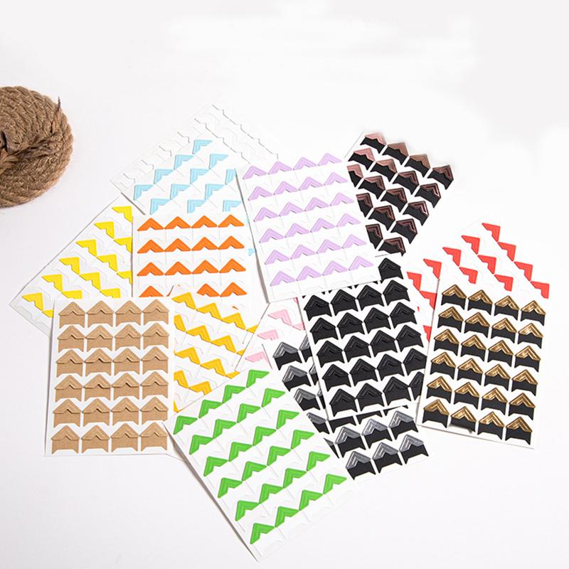 Защитный декор для изображения, угловые крафт-бумажные наклейки, украшение для фотоальбома, винтажные «сделай сам»