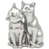 Les Trésors De Lily [A3321] - Silver Gray 'Cats' Resin Figurine (couple) - 20x17x14cm