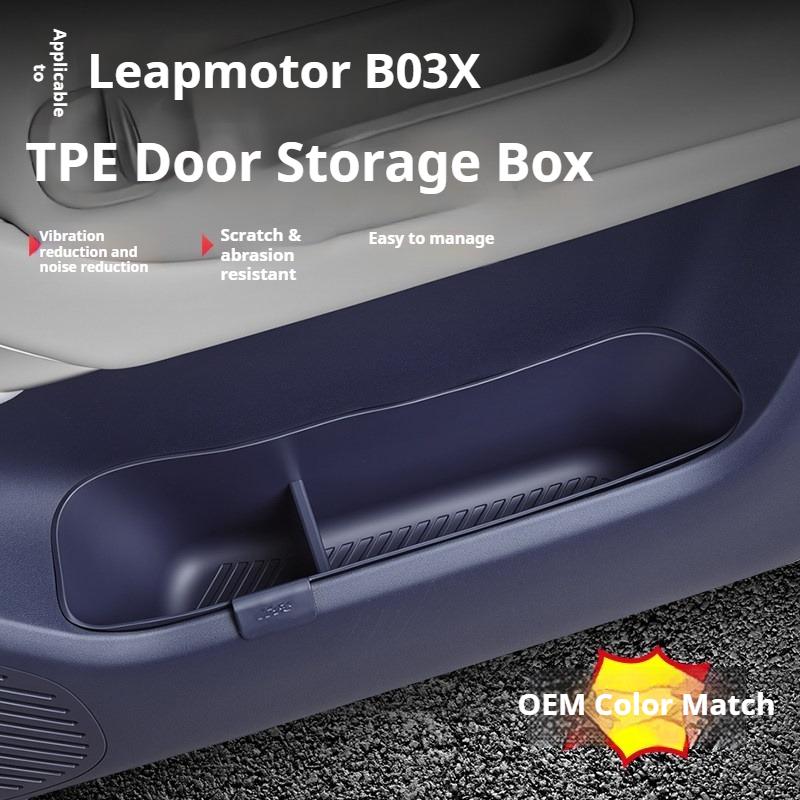 For Leapmotor B03X A10 Door Storage Bin Storage Box Under The Door Slot Waterproof Protective Pad Car Interior Accessories