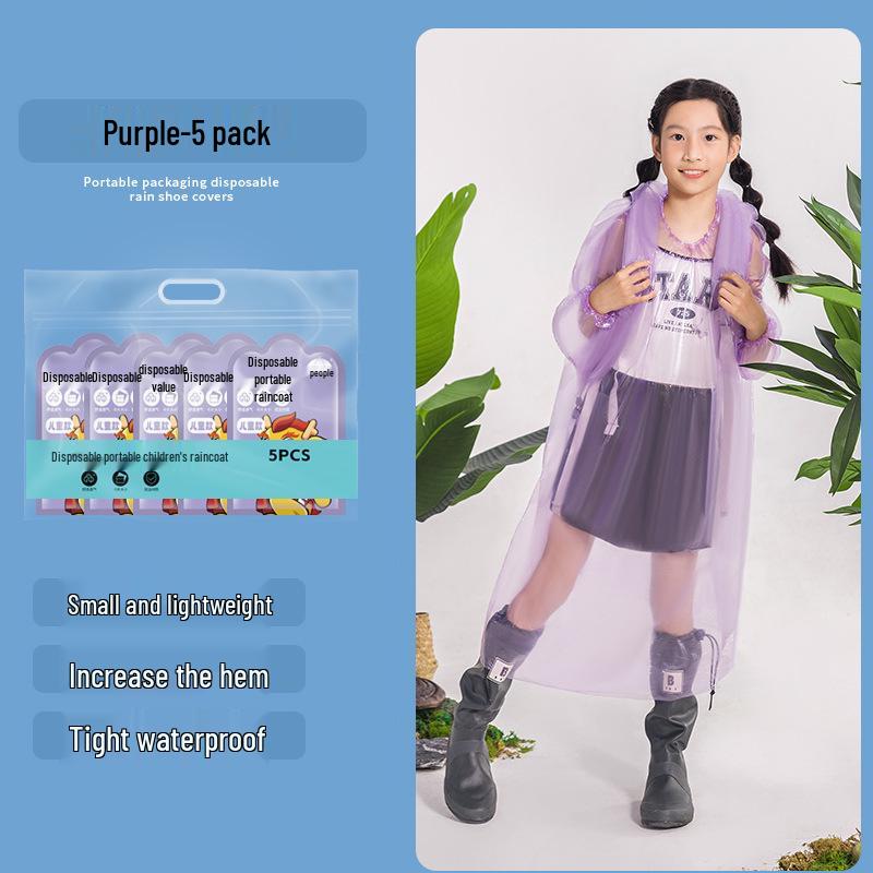 Портативные водонепроницаемые толстые прозрачные одноразовые бахилы - индивидуально упакованы для использования на открытом воздухе