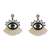 Devil's Eye Drip Oil Alloy Earrings: Trendsetting European & American Street Style