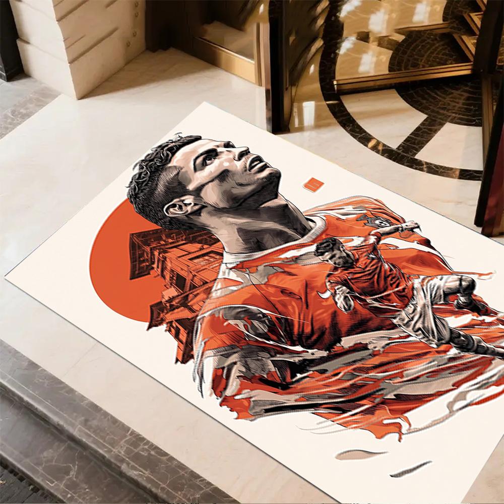 Ronaldo's Celebration Moment Area Rug Perfect for Bedrooms Dormitory Foyer Game Room Antislip Carpet Office home decor Birthday/Christmas Gift