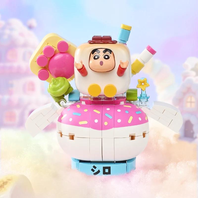 Keeppley Новый Крошка Шинчан Конструктор Мультяшная Игрушка Гора Крокодилов Настольное Украшение Коллекция Детская Пазл Подарок