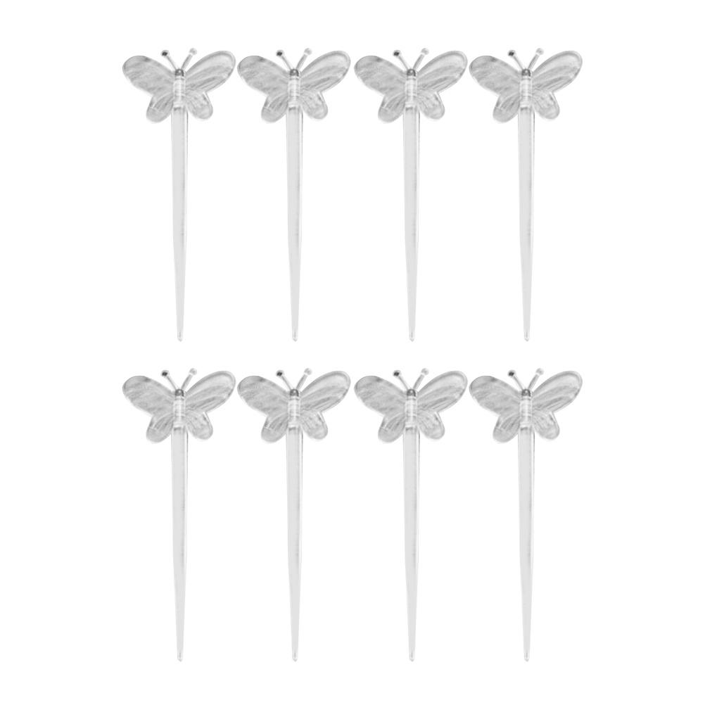 200Pcs Cartoon Fruit Picks Long Handle Plastic Food Toothpicks Party Snack Dessert Sticks Mixed Colors