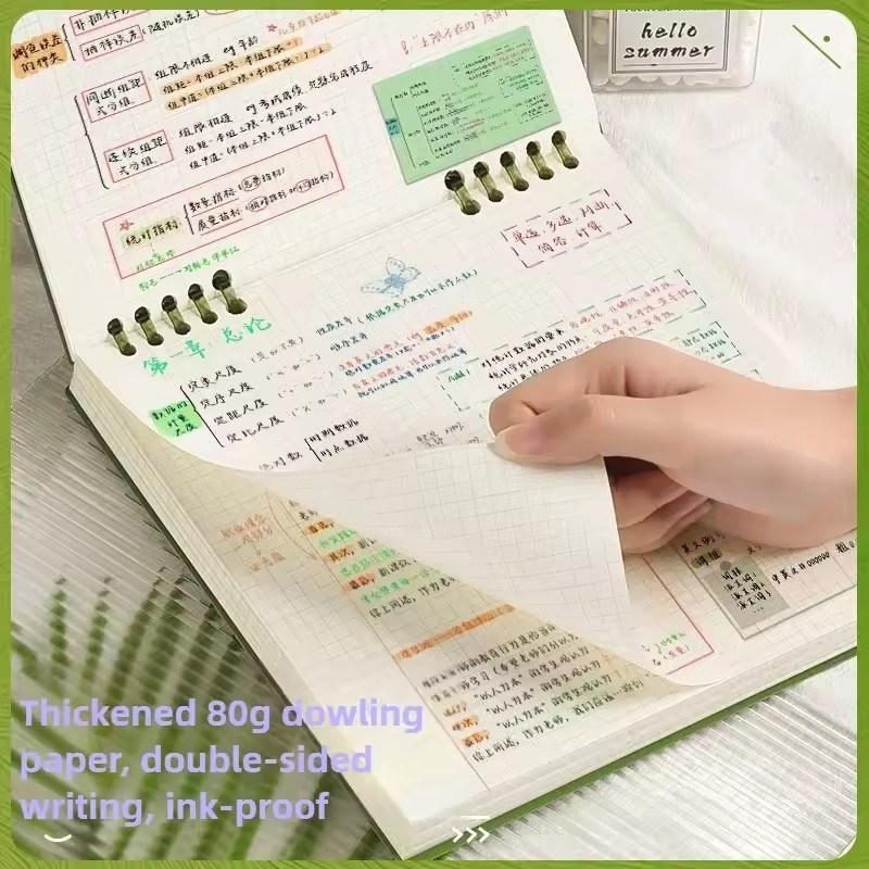 Grid B5 Flip Notebooks Notepad Diary Leaf Notebook Sketch Book Stationery Journal Writing Pads Office School Supplies
