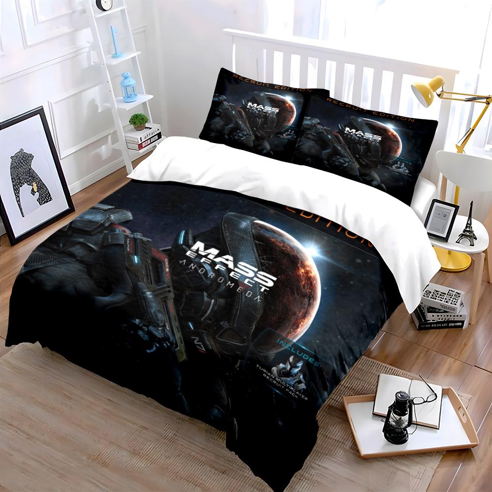 Mass Effect Andromeda Bedding Set Bedding set (1 duvet cover, 2 pillowcases, duvet not included)
