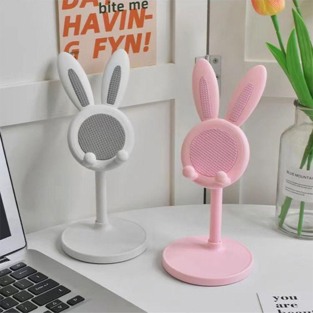 Rabbit Shape Mobile Phone Stand Desktop Student Support Shelf Phone Holder  Phone Pad Tablet Laptop