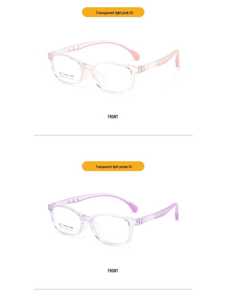 Comfortable Soft Silicone Nose Pads PPSU Eyeglass Frames for Kids, Men, Women – Myopia-Compatible