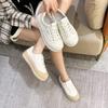 Marsoonism Color Matching Dissolving Shoes Women's Little White Shoes Leather Biscuit Shoes Casual Thick Baseplate Shoes