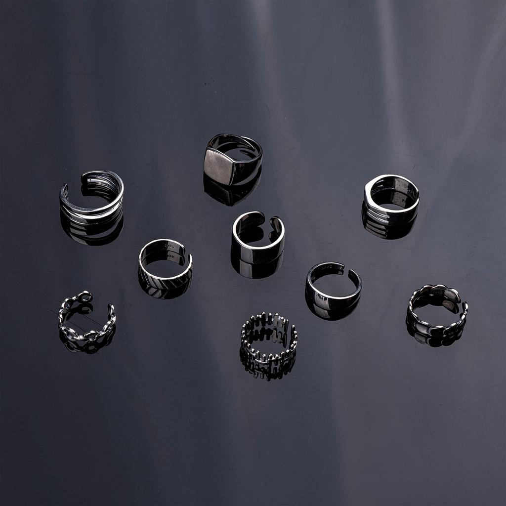 [Yooping] Sterling Silver 925 Ring, One Size Fits All, Retro Craftsmanship, Stylish and Cool, Unisex, A-Style