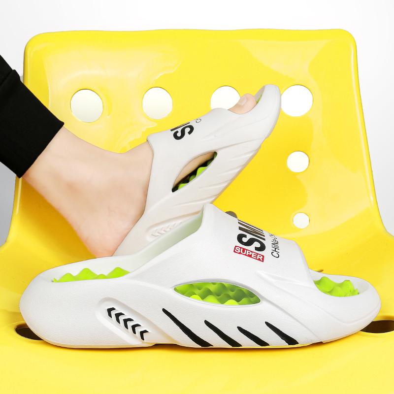 Мужские массажные тапочки, шлепанцы, домашние и уличные сандалии, пляжная повседневная обувь, мужские тапочки на удобной подошве