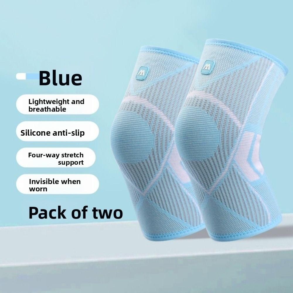 1pair Breathable Knee Supports Brace Anti-collision Knee Sleeve Knee Pad  Running Biking Basketball