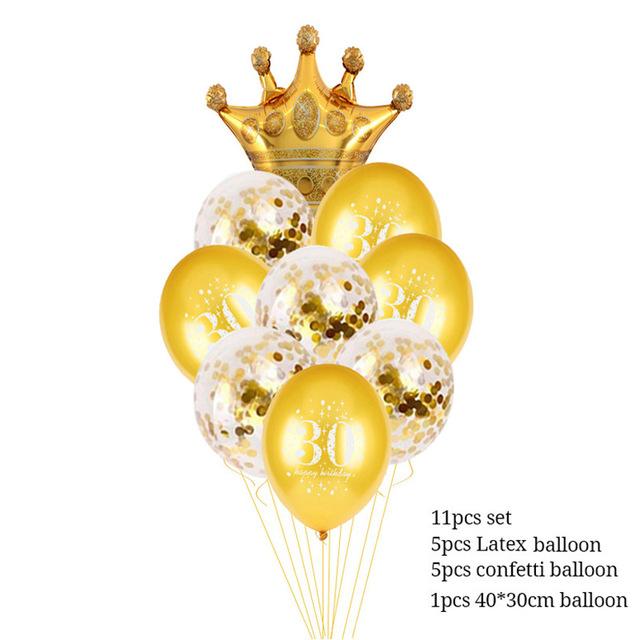 С днем рождения 30 40 50 60 годовщина украшения дня рождения для взрослых латексные шары цифры гелиевые шары 30-й день рождения Anniversaire