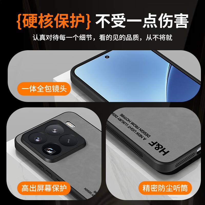 Phone Case for Xiaomi 15 Pro, Xiaomi 15 Pro Protective Cover, Upgraded Matte Lens Full Protection Personalized Silicone Case - Midnight Black