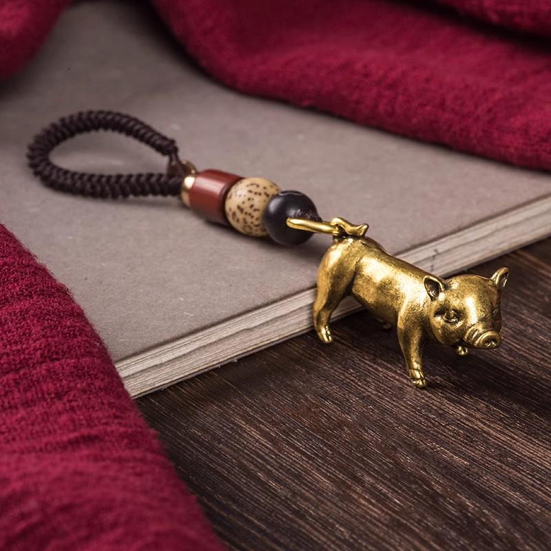 Латунный кулон-брелок с двенадцатью знаками зодиака - Подарок ручной работы для мужчин и женщин