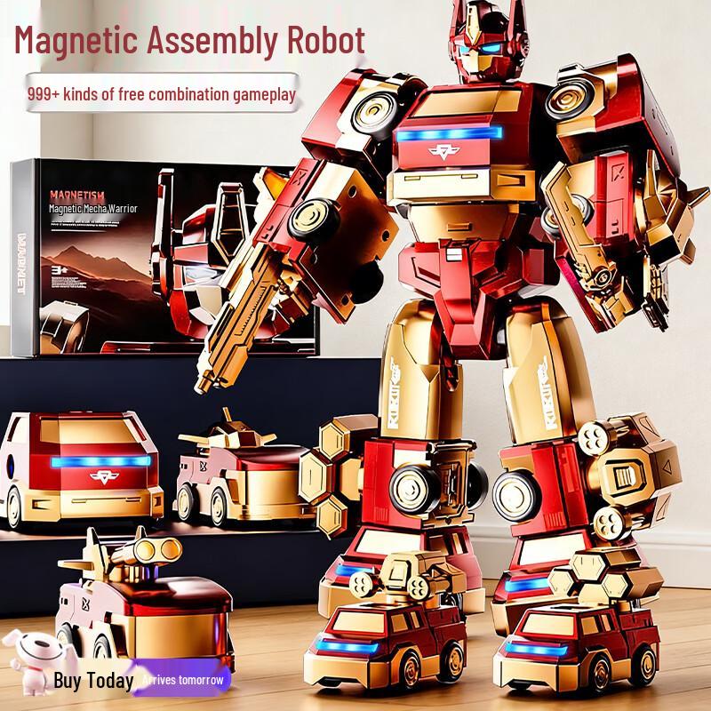 JINGDA TOYS 5-в-1 Магнитные Трансформирующиеся Роботы Конструктор