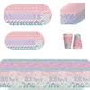 51pcs Mermaid Party Tableware Set Including Plates Napkins Tablecloths Cups