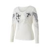 Y2k Graphic Cross Wings Print Long Sleeve Women Grunge Fairy T Shirt Harajuku Tee 2000s Esthetic Punk Style Clothes Streetwear